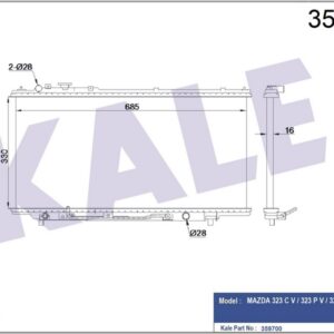 RADYATÖR 323 C-V-323 P-V-323 S-V AL-PL-BRZ 330X688X16 - KALE