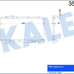 RADYATÖR MAZDA 323 P-V AL-PL-BRZ 330X688X16 - KALE