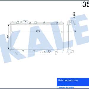 RADYATÖR MAZDA 323 F VI AL-PL-BRZ 325X678X22 - KALE