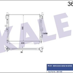 MOTOR SU RADYATORU MERCEDES ML-CLASS W163 98 05 - KALE