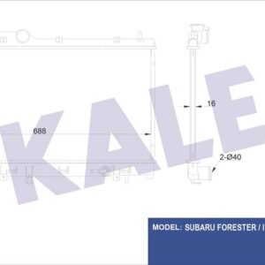 RADYATÖR SUBARU FORESTER-IMPREZA AL-PL-BRZ 340X688X26 - KALE