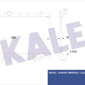 RADYATÖR IMPREZA-LEGACY III-OUTBACK AL-PL-BRZ 340X688X16 - KALE