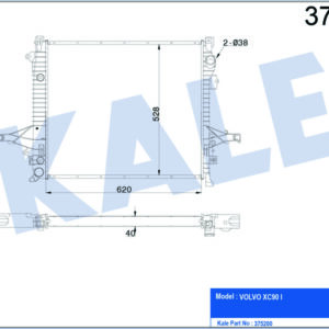 RADYATÖR VOLVO XC90 I D5 02-10 D3 D5 09-14 V8 05-10 AL-PL-BRZ 620X528X42 - KALE