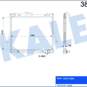 RADYATÖR FORD DMAX AUTOMATIC AL-PL-BRZ 473X588X26 - KALE