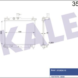 RADYATÖR HYUNDAI İ10 350x438x16 AL-PL-BRZ - KALE