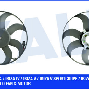 FAN MOTORU PERVANELİ POLO-CORDOBA 02-09 IBIZA IV-V-FABIA 99-08 1.2-1.4 16V-1.6 16V 250-80W 394mm - KALE