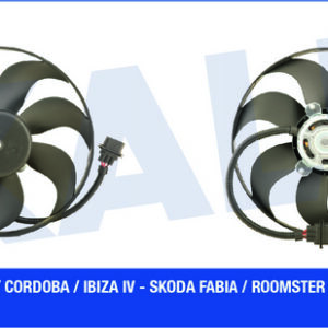 FAN MOTORU DAVLUMBAZLI POLO 1.4-1.6 95-99 POLO 1.4-1.9TDI 01 IBIZA IV-FABIA 99-08 250-80W 345mm - KALE