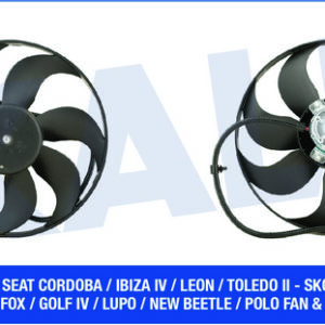 FAN MOTORU DAVLUMBAZLI GOLF IV-BORA 99-01 LEON-OCTAVIA-FABIA 1.6-1.8-1.8T-1.9TDI-2.0 150-80W-345mm - KALE