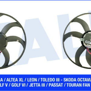 FAN MOTORU DAVLUMBAZLI SOL AUDI A3-ALTEA-SKODA OCTAVIA-SUPERB-VW CADDY III- GOLF V-VI 400W-410mm - KALE