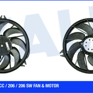 FAN MOTORU DAVLUMBAZLI PEUGEOT 206 CC-206-206 SW 200W-392mm - KALE