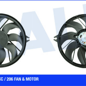 FAN MOTORU DAVLUMBAZLI P206 1.1-1.4-1.4-1.6-2.0 16V-1.6HDI-2.0HDI 98 250W-385mm 160W-380mm - KALE