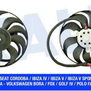 FAN MOTORU PERVANELİ AUDI A3-TT-SEAT CORDOBA-IBIZA IV-V-LEON-TOLEDO II-SKODA FABIA 220-60W-290mm DAVLUMBAZ YOK - KALE