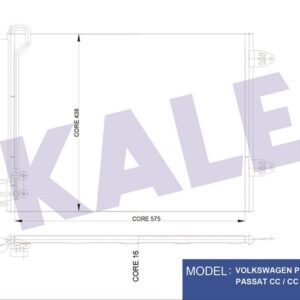 KLİMA KONDENSERİ PASSAT 05 577x439x16 AL/BRZ - KALE