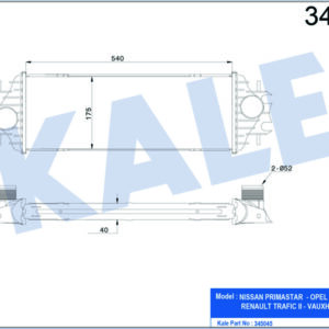 TURBO RADYATÖRÜ INTERCOOLER TRAFIC II-VIVARO 01 1.9DT AL/PL/BRZ - KALE