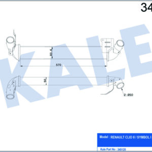 TURBO RADYATÖRÜ INTERCOOLER CLIO SYMBOL 01 CLIO II 04 1.5 DCİ AL/PL/BRZ - KALE