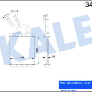 KALORİFER RADYATÖRÜ ALFA ROMEO 147-156-GT - KALE
