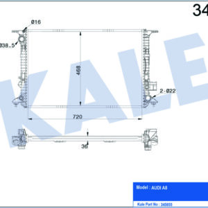 RADYATÖR A8 2.0-2.5-3.0 11 AC /- MEK OTOM AL/PL/BRZ - KALE