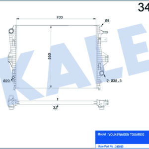 RADYATÖR VW TOUAREG 4.2 V8 TDİ 10 700x550x32 AC /- MEK OTOM AL/PL/BRZ - KALE