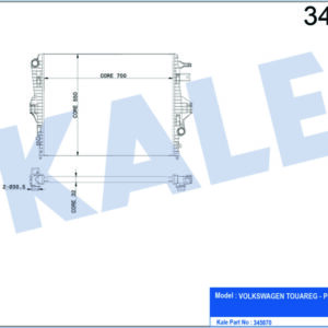 RADYATÖR VW TOUAREG-PORSCHE CAYENNE 3.0-3.6 V6 10 AC /- MEK OTOM AL/PL/BRZ - KALE