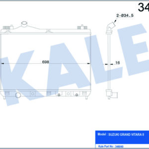 RADYATÖR SUZUKİ GRAND VITARA 05 450x688x26 AL/PL/BRZ - KALE