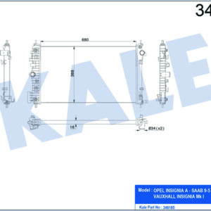 RADYATÖR INSIGNIA 680x398x26 AL/PL/BRZ - KALE