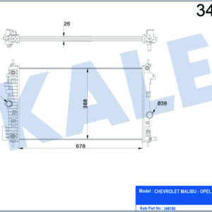 RADYATÖR OPEL INSIGNIA 2.0 CDTİ 08 OTOM.ŞANZ. KLİMALI AL/PL/BRZ - KALE