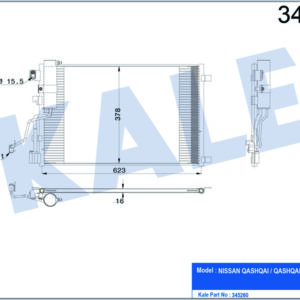 KLİMA KONDENSERİ NISSAN QASHQAİ 1.5DCİ 07 OTO.-MEK. AL/AL - KALE