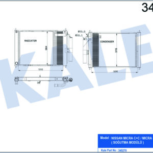 KLİMA KONDENSERİ NISSAN MİCRA 1.2-1.4 16V 02-10 RADYATÖR-KLİMA BİRLEŞİK OTO.-MEK. AL/AL - KALE