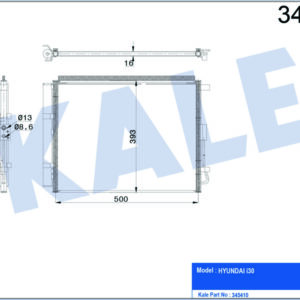 KLİMA KONDENSERİ HYUNDAI İ30 1.6T-GDİ 15 KIA CEED 1.0 T-GDİ 15 521x383 MEK AL/AL - KALE