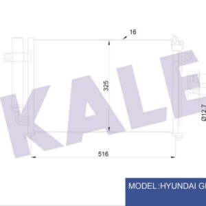 KLİMA KONDENSERİ HYUNDAI GETZ 1.1-1.3i-1.4i 02-09 - İ10 1.1 08 499x324x17 AL/AL - KALE