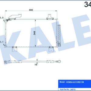 KLİMA KONDENSERİ HONDA ACCORD 2.0i 08 AL/AL - KALE