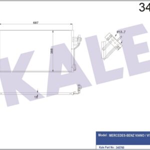 KLIMA RADYATORU MERCEDES VITO W639 03 - KALE