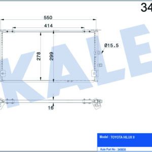 KLİMA KONDENSERİ HILUX 2.4D 97 AL/AL - KALE