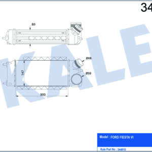 TURBO RADYATÖRÜ INTERCOOLER FIESTA 1.6 TDCİ 08 MEK AC /- AL/PL/BRZ - KALE