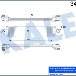 TURBO INTERCOLL RADYATORU MONDEO IV 07 14 S MAX GALAXY 06 1.6 ECOBOOST VOLVO V70 III 135 T4 10 15 V60 I 155. 157 T4F 11 15 S80 II 124 T4F 11 15 S60 II 134 T4F-T3-T4 11 15 - KALE