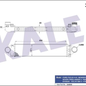 TURBO RADYATORU 224DT DISCOVERY SPORT L550 14 FREELANDER 2 L359 06 14 R.R EVOQUE L538 11 19 2.0ST FORD FOCUS 2 FOCUS 3 - KALE