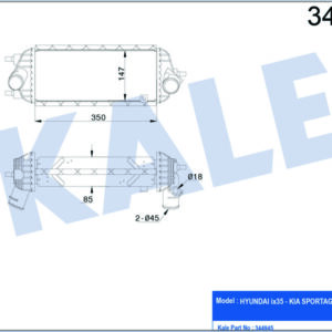 TURBO RADYATÖRÜ INTERCOOLER HYUNDAI İX35 10 KIA SPORTAGE 13 1.7 CRDİ AL/PL/BRZ - KALE