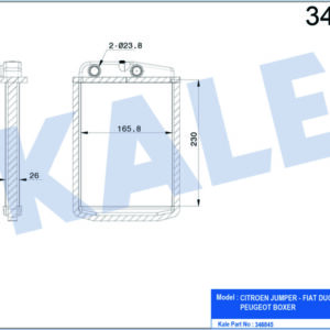 KALORİFER RADYATÖRÜ DUCATO III-BOXER III 230X163X26 - KALE