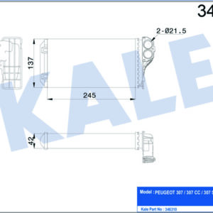 KALORİFER RADYATÖRÜ 307 00 242x135x42 / AC AL/MKNK - KALE