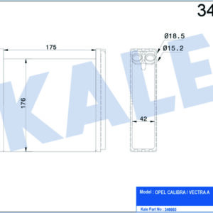 KALORİFER RADYATÖRÜ ASTRA F-CALIBRA A-VECTRA A 175x195x40 - KALE