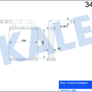 KALORİFER RADYATÖRÜ BRAZİNG H100 MİN. 163x165x42 - KALE