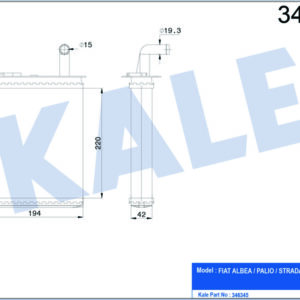 KALORİFER RADYATÖRÜ BRAZİNG PALIO MUSLUKLU 233x195x32 - KALE