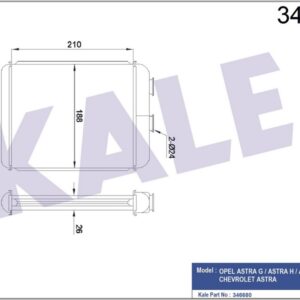 KALORİFER RADYATÖRÜ BRAZİNG ASTRA F-ASTRA G-ASTRA H YÜZÜKLÜ MEK OTOM 208x183x26 - KALE