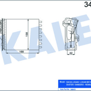 KALORİFER RADYATÖRÜ LOGAN 05 DUSTER 10 SANDERO 10 170x158 - KALE