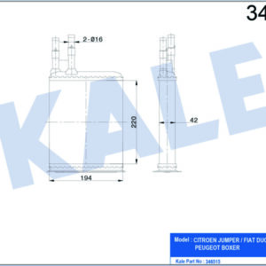 KALORİFER RADYATÖRÜ DUCATO-BOXER-JUMPER 94-02 220x195x42 - KALE