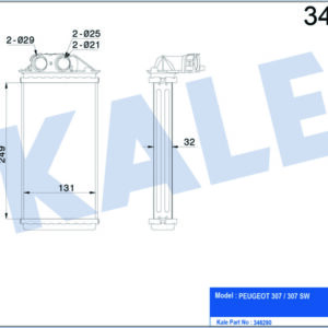 KALORİFER RADYATÖRÜ 307 00 249x130x33 - KALE