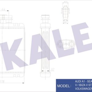KALORİFER RADYATÖRÜ POLO-IBIZA IV-FABIA-CORDOBA-1.2 12V-1.4 16V1.6 16V-1.4TDI-1.9TDI - KALE