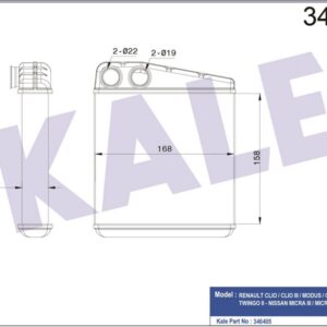 KALORİFER RADYATÖRÜ CLIO III-MODUS 04 TWNG 07 - KALE