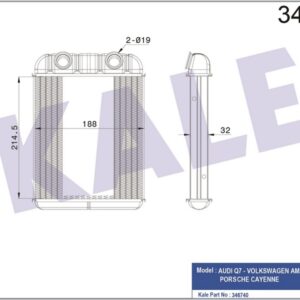 KALORİFER RADYATÖRÜ VW TOUAREG 02 AUDİ Q7 10 - KALE