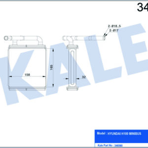 x KALORİFER RDAYATÖRÜ BRAZİNG H100 KLİMALI 165x170x44 - KALE